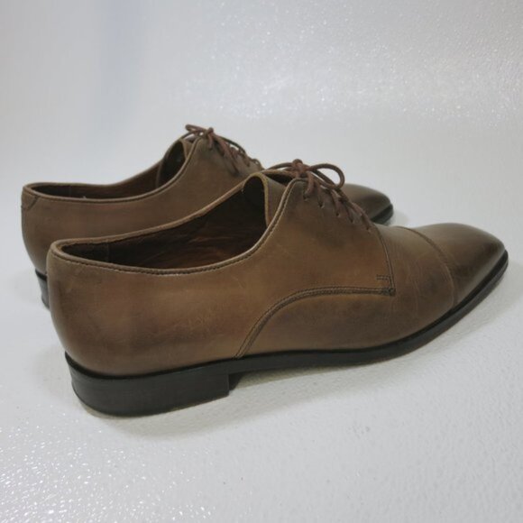 Massimo Matteo Cap Toe Leather Dress Oxfords Men's Footwear Italy Sz 10.5 M - Picture 5 of 7